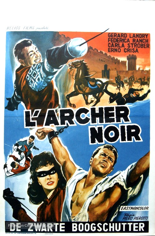 L&#039;arciere nero - Belgian Movie Poster