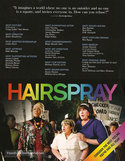 Hairspray - For your consideration movie poster