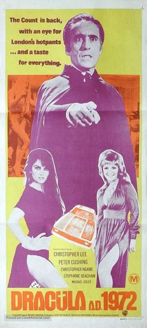 Dracula A.D. 1972 - Australian Movie Poster