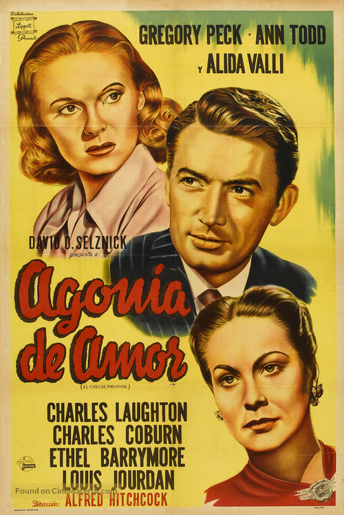 The Paradine Case - Argentinian Movie Poster