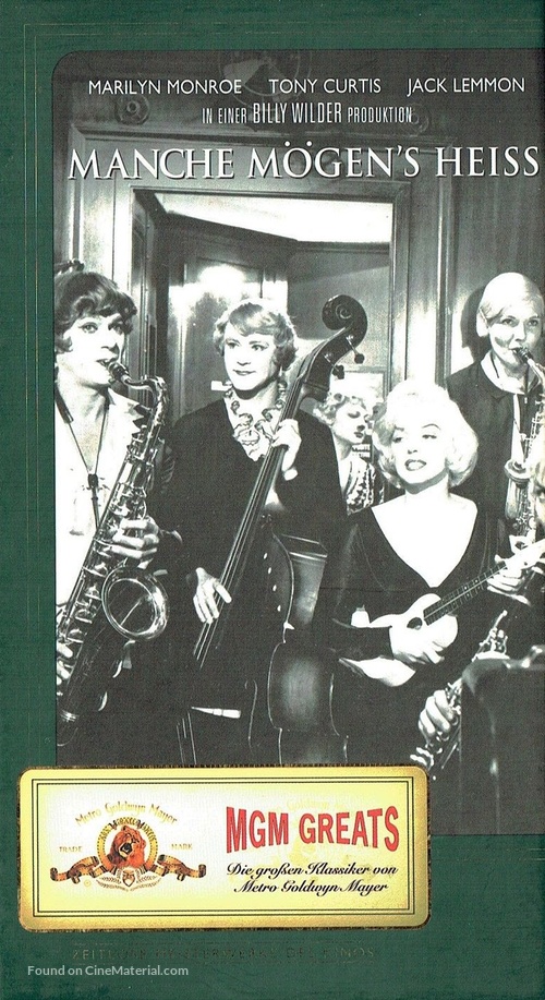 Some Like It Hot - German VHS movie cover