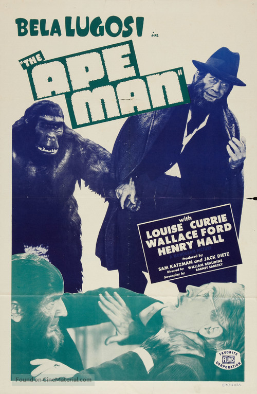 The Ape Man - Re-release movie poster
