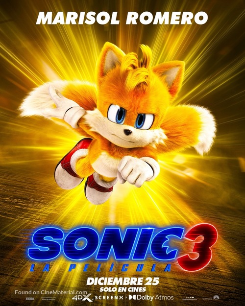 Sonic the Hedgehog 3 - Mexican Movie Poster