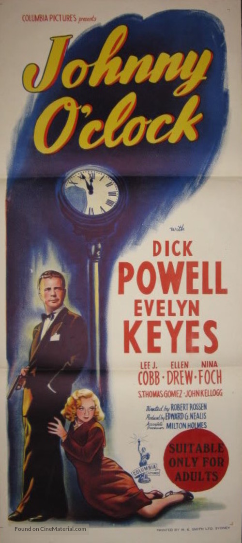 Johnny O&#039;Clock - Australian Movie Poster
