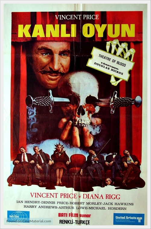 Theater of Blood - Turkish Movie Poster