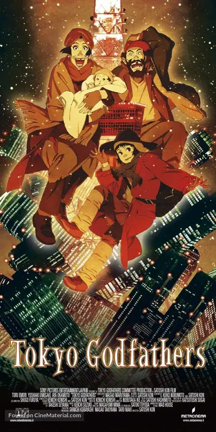 Tokyo Godfathers 2003 Italian Movie Poster Tokyo Godfathers 2003 Italian Movie Poster