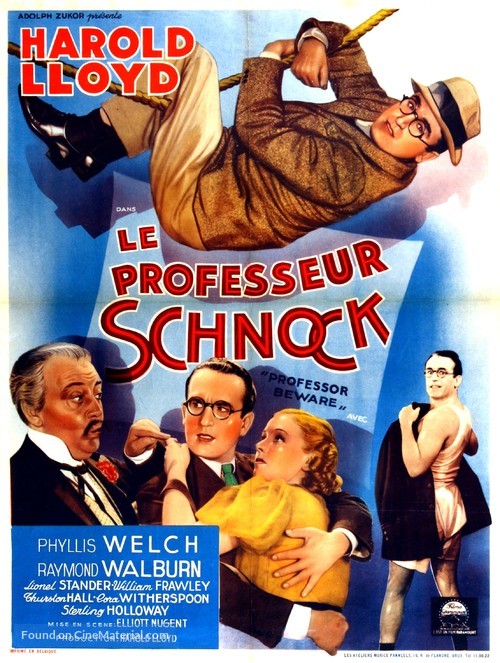 Professor Beware - Belgian Movie Poster