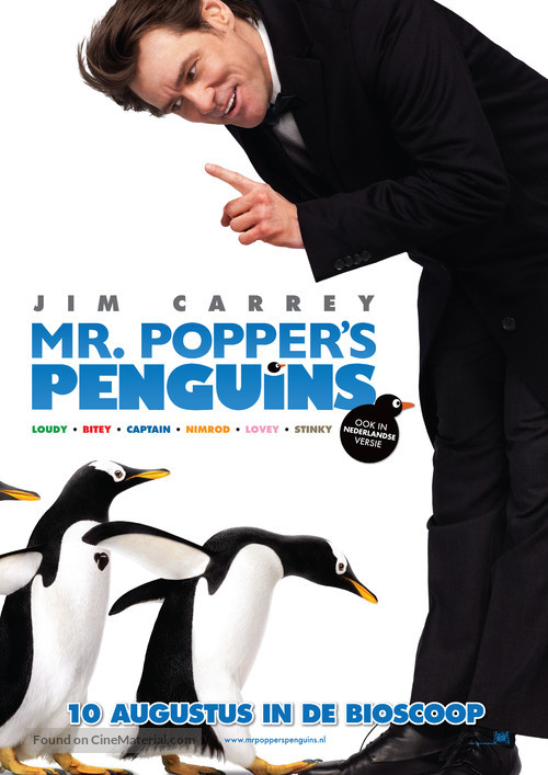 Mr. Popper&#039;s Penguins - Dutch Movie Poster