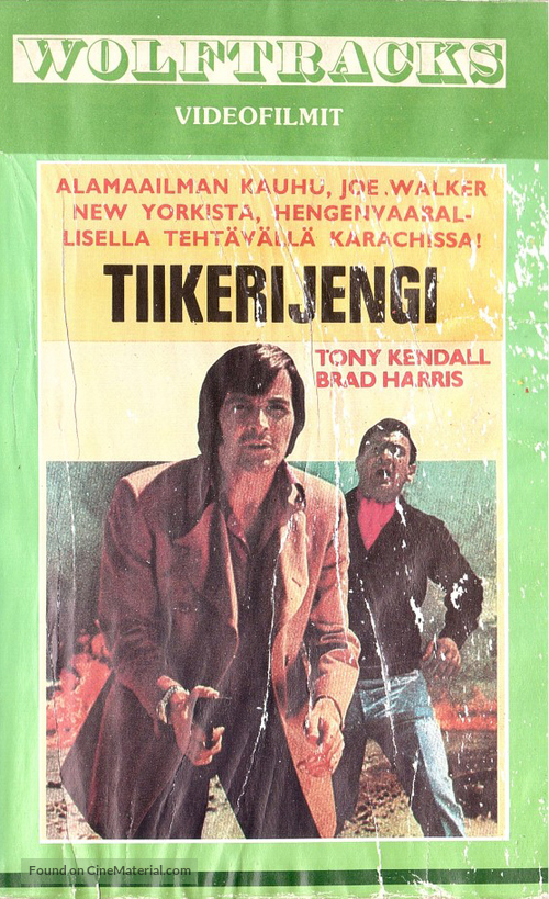 Kommissar X jagt die roten Tiger - Finnish VHS movie cover