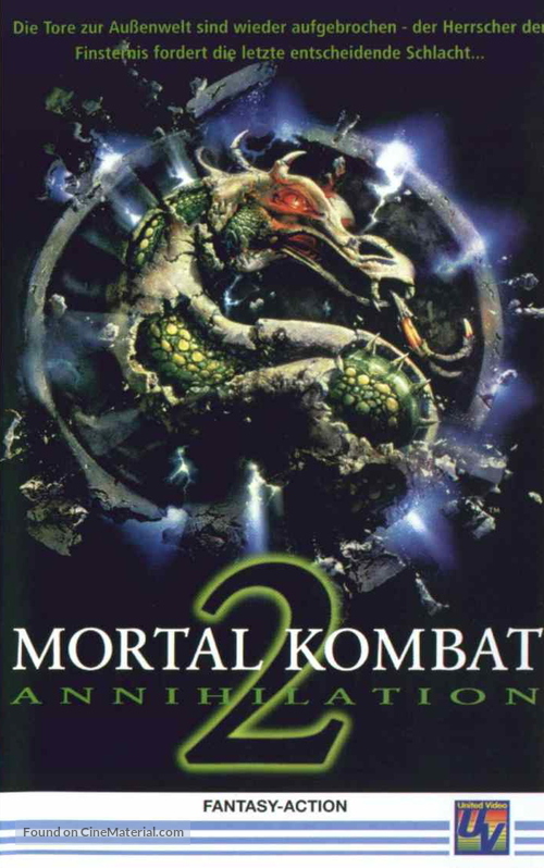 Mortal Kombat: Annihilation - German VHS movie cover