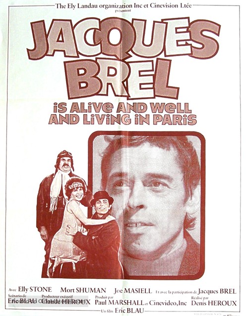 Jacques Brel Is Alive and Well and Living in Paris - French Movie Poster