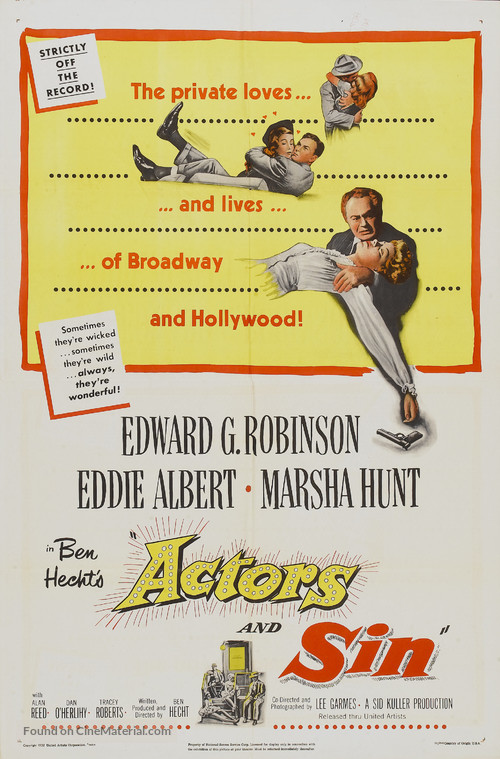 Actor's and Sin - Movie Poster