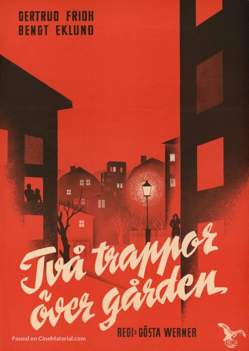 Tv&aring; trappor &ouml;ver g&aring;rden - Swedish Movie Poster