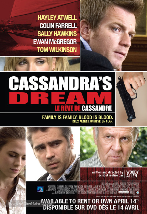 Cassandra&#039;s Dream - Canadian Video release movie poster