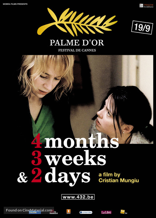 4 luni, 3 saptamini si 2 zile - Belgian Movie Poster