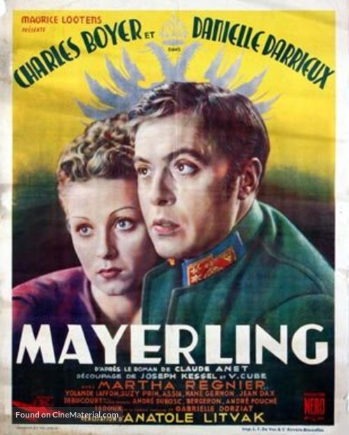 Mayerling - Belgian Movie Poster
