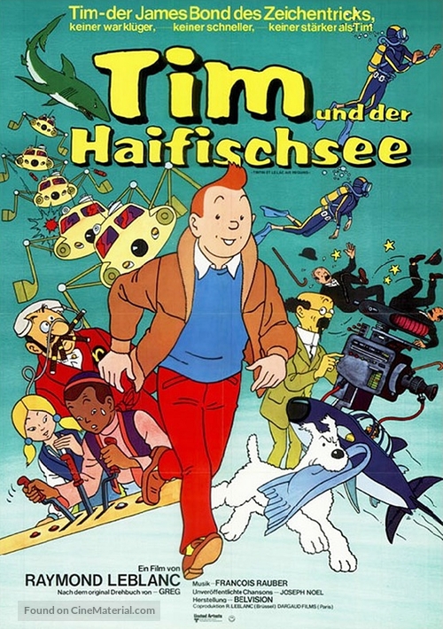 Tintin et le lac aux requins - German Movie Poster