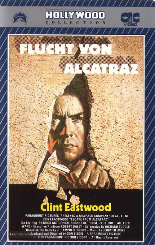 Escape From Alcatraz - German VHS movie cover