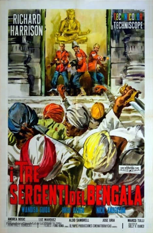 Tre sergenti del Bengala, I - Italian Movie Poster