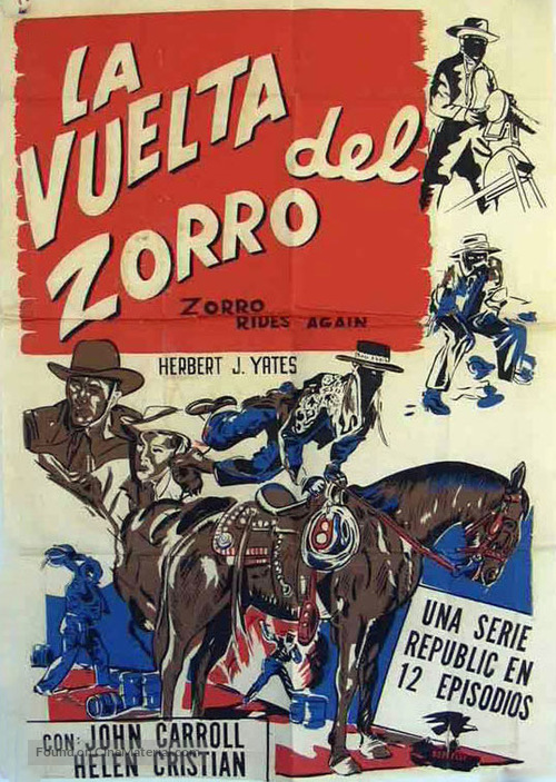 Zorro Rides Again - Colombian Movie Poster