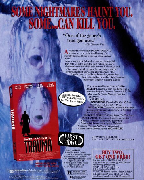 Trauma - Video release movie poster