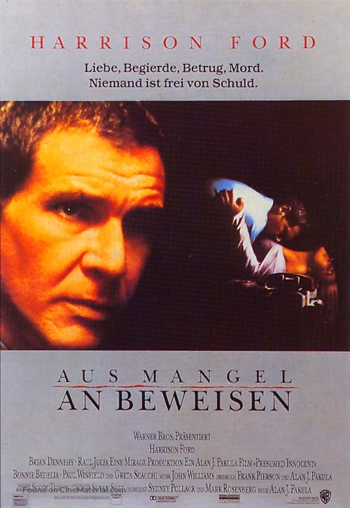 Presumed Innocent - German Movie Poster