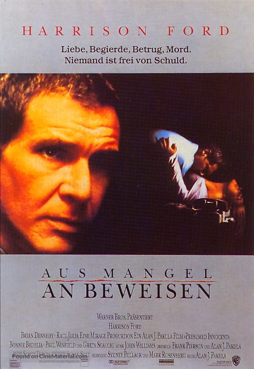 Presumed Innocent - German Movie Poster