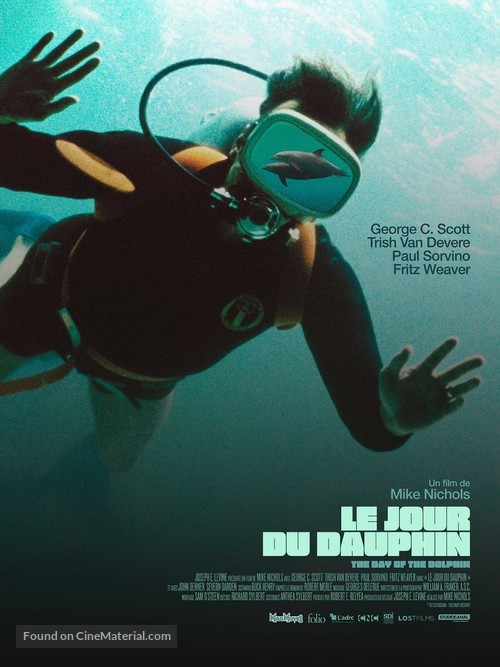 The Day of the Dolphin - French Re-release movie poster