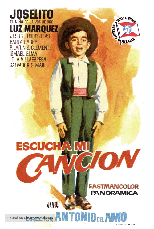 Escucha mi canci&oacute;n - Spanish Movie Poster