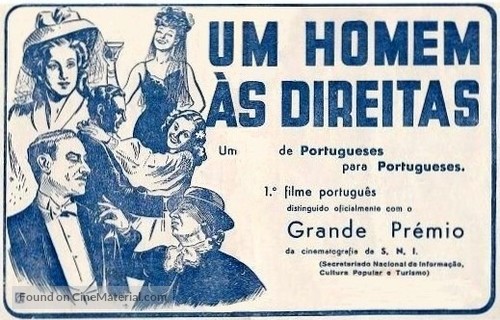 Um Homem &agrave;s Direitas - Portuguese poster