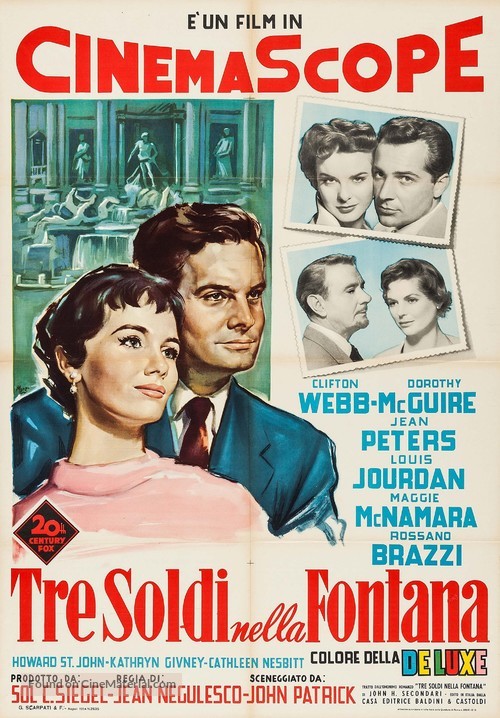 Three Coins in the Fountain - Italian Movie Poster
