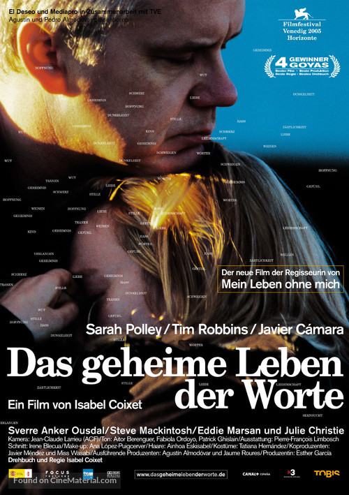 The Secret Life of Words - German Movie Poster