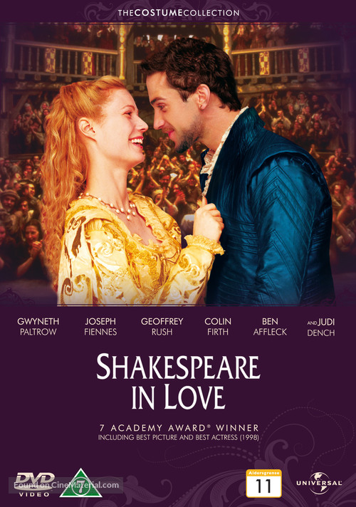 Shakespeare In Love - Danish DVD movie cover