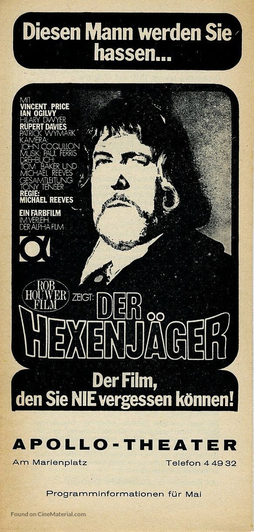 Witchfinder General - German poster