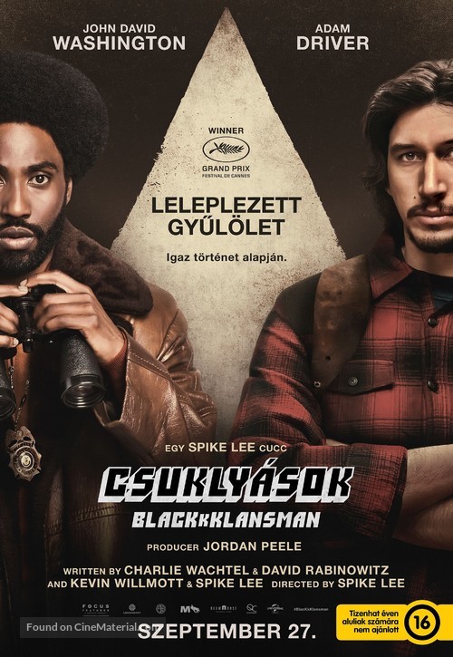 BlacKkKlansman - Hungarian Movie Poster