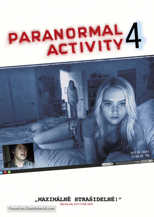 Paranormal Activity 4 - Czech DVD movie cover