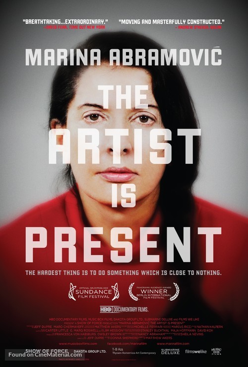 Marina Abramovic: The Artist Is Present - Movie Poster