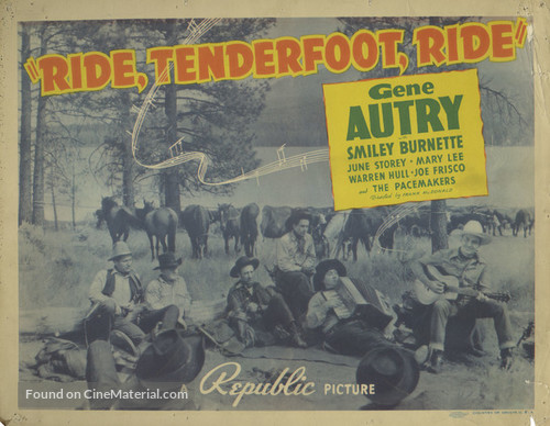 Ride Tenderfoot Ride - Movie Poster