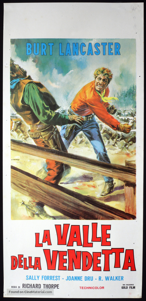 Vengeance Valley - Italian Movie Poster