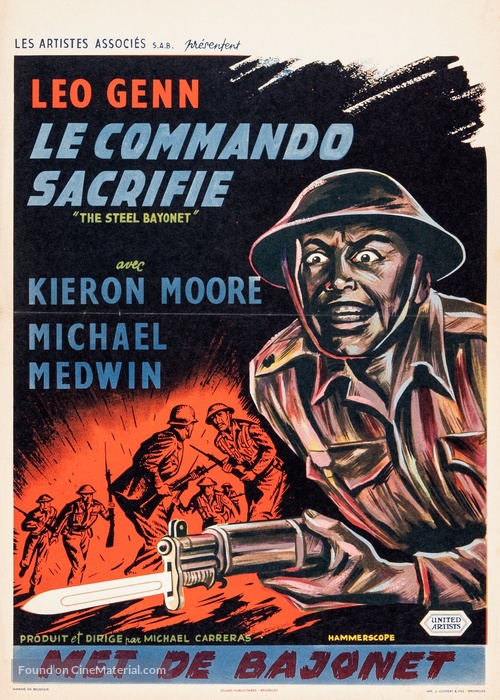 The Steel Bayonet - Belgian Movie Poster