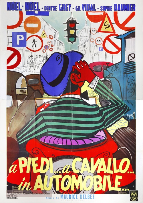 &Agrave; pied, &agrave; cheval et en voiture - Italian Movie Poster