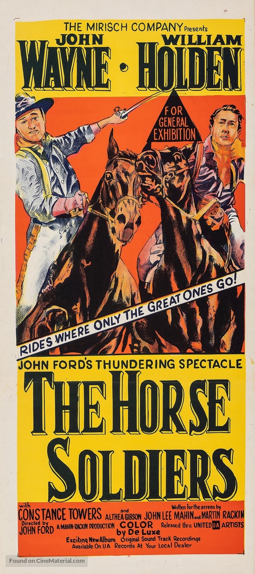 The Horse Soldiers - Australian Movie Poster