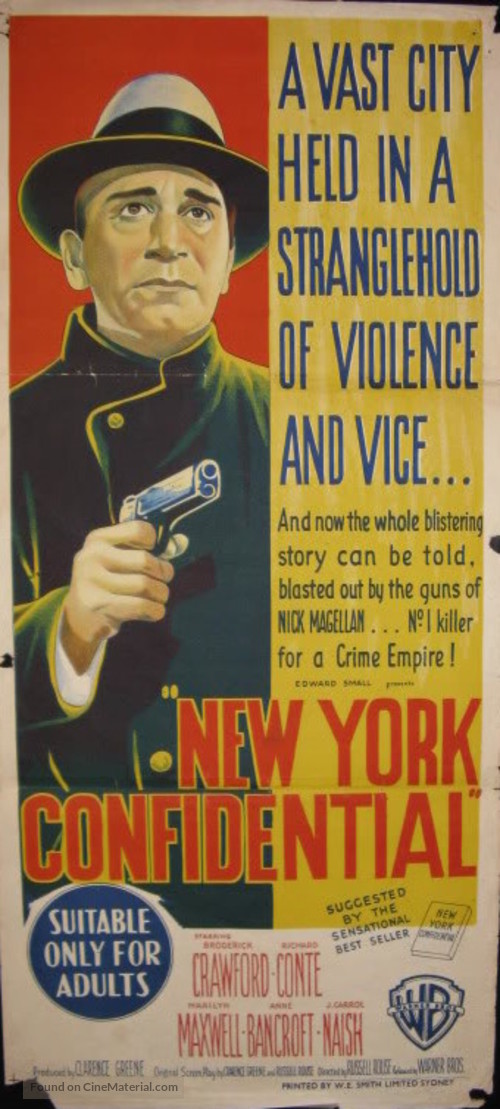New York Confidential - Australian Movie Poster