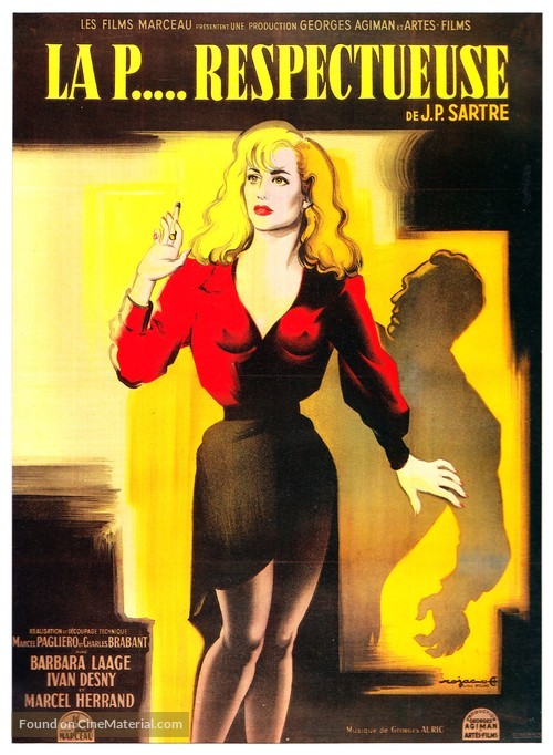 La putain respectueuse - French Movie Poster