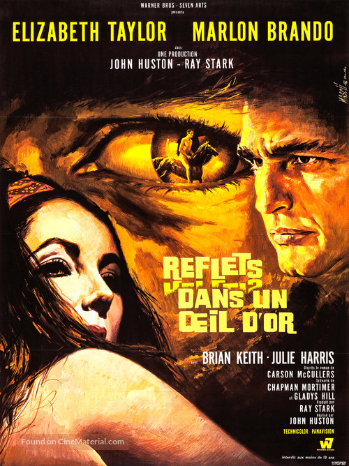 Reflections in a Golden Eye - French Movie Poster