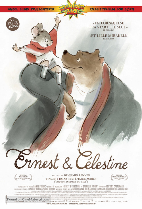 Ernest et C&eacute;lestine - Danish Movie Poster
