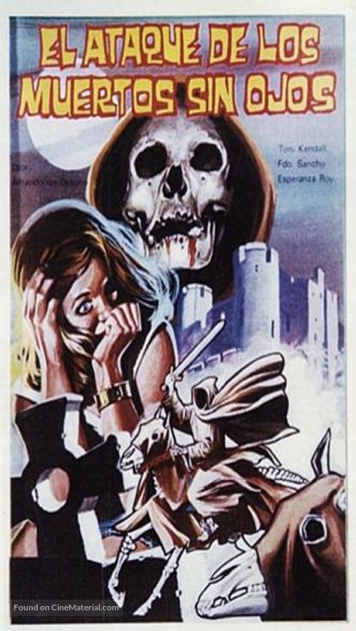 El ataque de los muertos sin ojos - Spanish Movie Poster