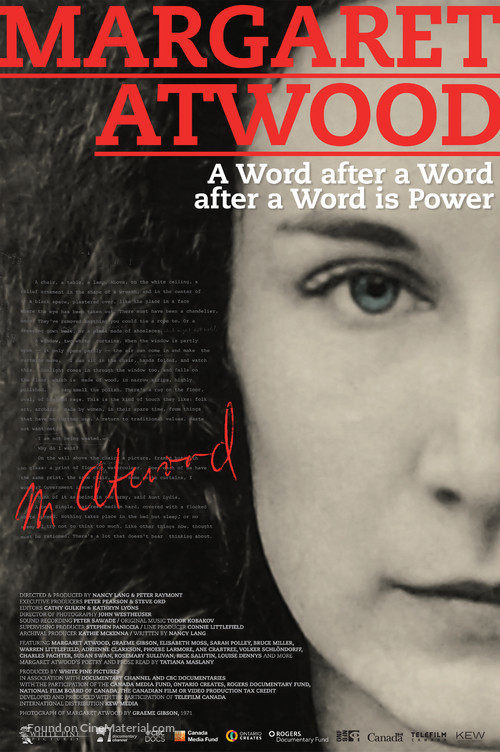 Margaret Atwood: A Word after a Word after a Word is Power - Canadian Movie Poster