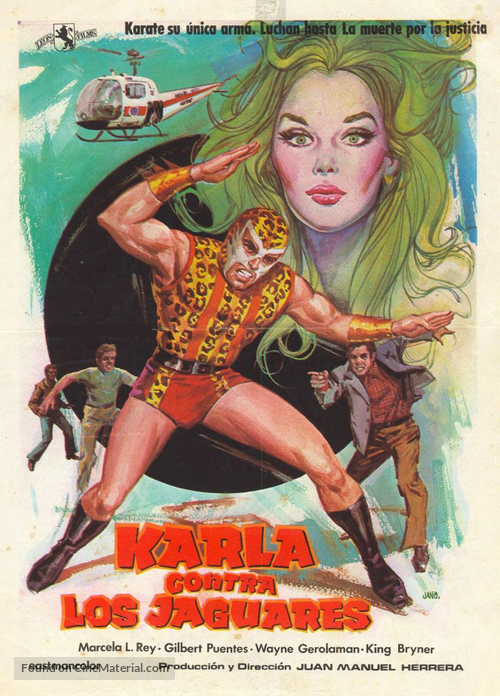 Karla contra los jaguares - Mexican Movie Poster