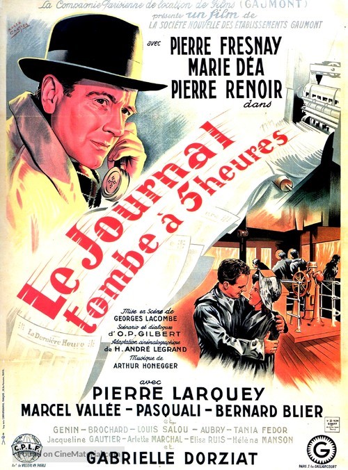 Le journal tombe &agrave; cinq heures - French Movie Poster
